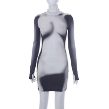 Load image into Gallery viewer, Women&#39;s Outlined Long Sleeve Dress
