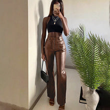 Load image into Gallery viewer, Women&#39;s Vintage Faux Leather Pants
