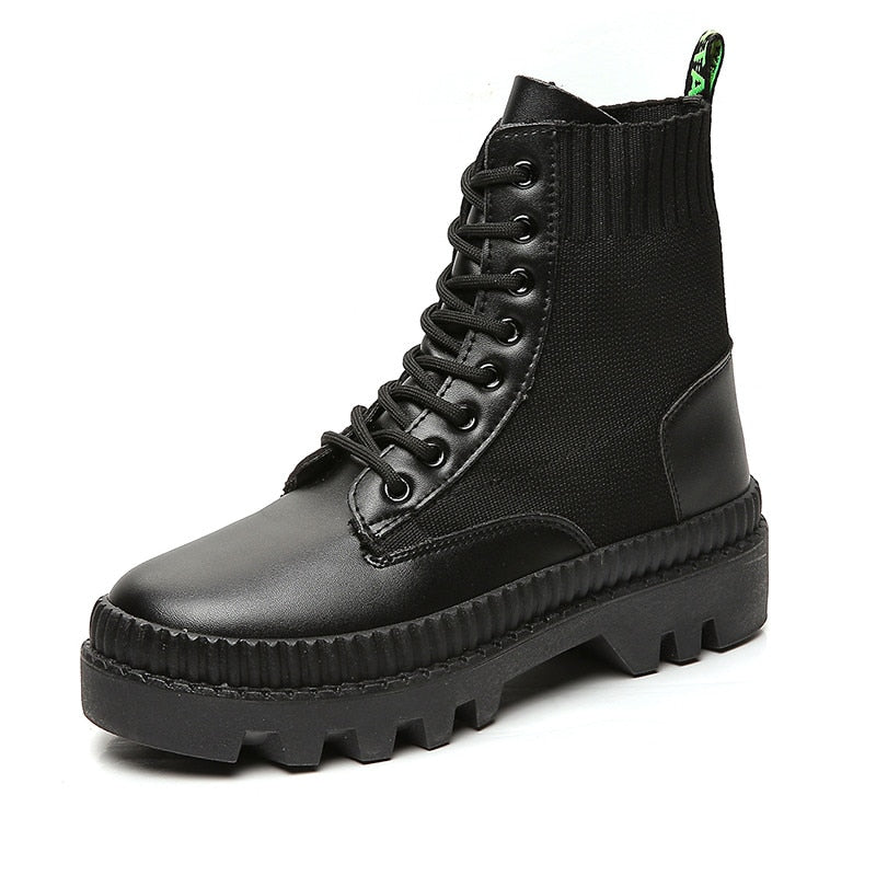 Men's Platform Leather Ankle Boots