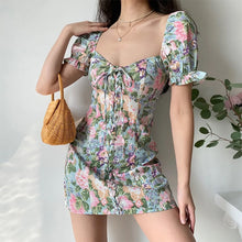 Load image into Gallery viewer, Women&#39;s Floral Short Sleeve Mini Dress
