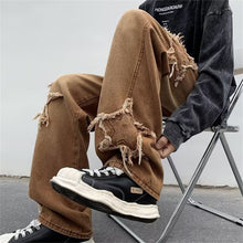 Load image into Gallery viewer, Men&#39;s Distressed Star Baggy Pants
