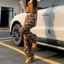 Load image into Gallery viewer, Women&#39;s Checkered Streetwear Jeans
