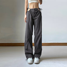 Load image into Gallery viewer, Women&#39;s Grey Cut Out Cargo Pants

