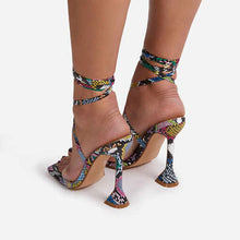 Load image into Gallery viewer, Women&#39;s Ankle Lace Up High Heels

