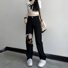Load image into Gallery viewer, Women&#39;s Lace Up High Waisted Jeans
