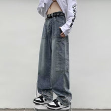 Load image into Gallery viewer, Men&#39;s Vintage Flame Printed Jeans
