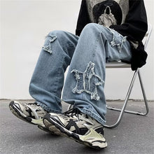 Load image into Gallery viewer, Men&#39;s Distressed Star Baggy Pants
