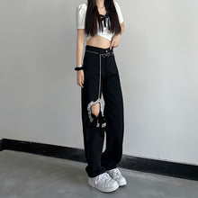 Load image into Gallery viewer, Women&#39;s Lace Up High Waisted Jeans

