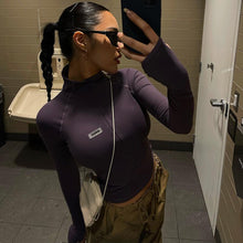 Load image into Gallery viewer, Women&#39;s Mock Neck Crop Top
