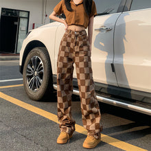 Load image into Gallery viewer, Women&#39;s Checkered Streetwear Jeans
