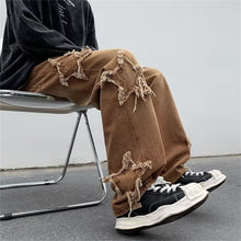 Load image into Gallery viewer, Men&#39;s Distressed Star Baggy Pants
