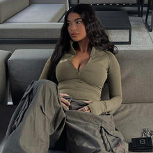 Load image into Gallery viewer, Women&#39;s Mock Neck Crop Top
