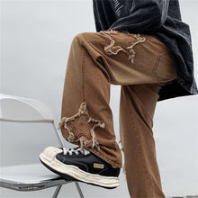 Load image into Gallery viewer, Men&#39;s Distressed Star Baggy Pants
