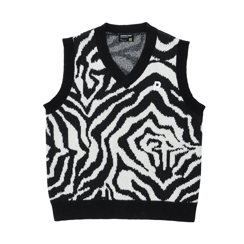 Women's Retro Printed Sweater Vest