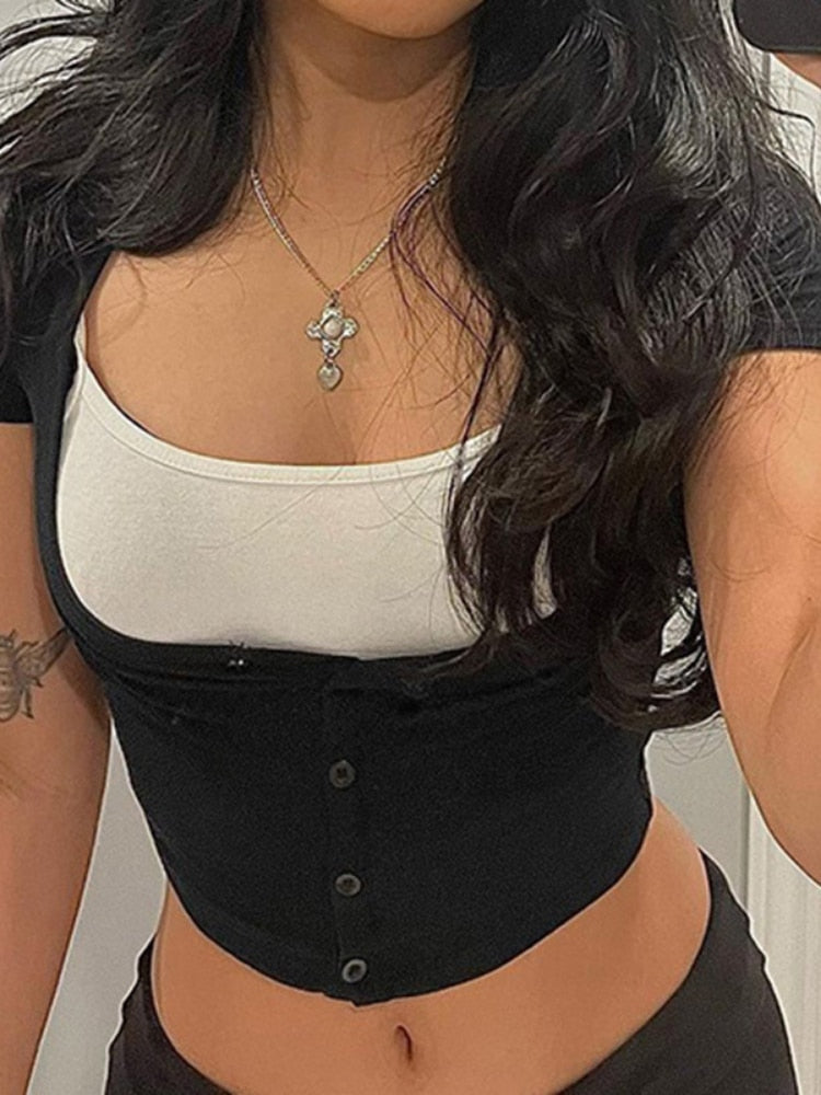 Women's Short Sleeve Cropped Tee