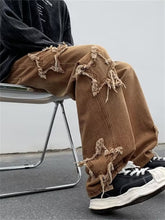 Load image into Gallery viewer, Men&#39;s Distressed Star Baggy Pants
