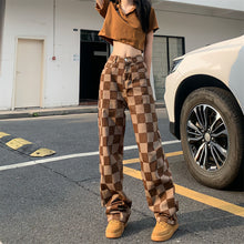 Load image into Gallery viewer, Women&#39;s Checkered Streetwear Jeans
