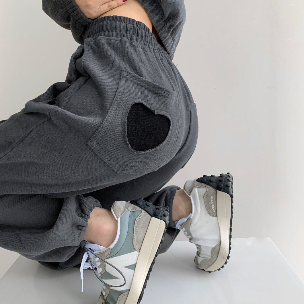 Women's Heart Patch Casual Joggers