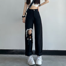 Load image into Gallery viewer, Women&#39;s Lace Up High Waisted Jeans
